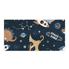 Space Theme Art Pattern Design Wallpaper Satin Wrap 35  X 70  by Proyonanggan