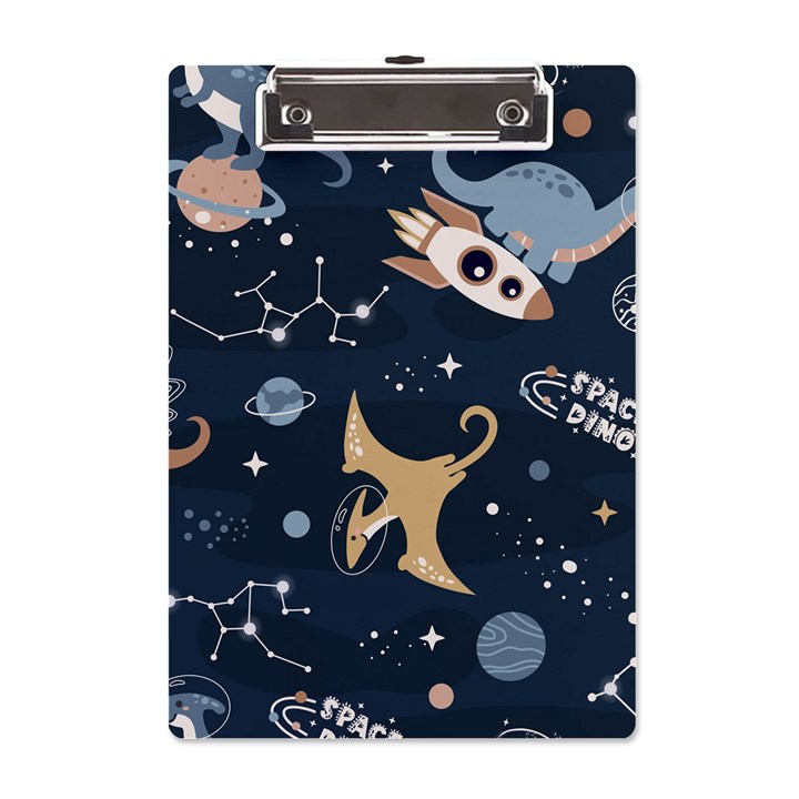 Space Theme Art Pattern Design Wallpaper A5 Acrylic Clipboard