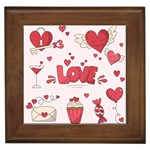 Hand Drawn Valentines Day Element Collection Framed Tile Front