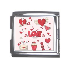 Hand Drawn Valentines Day Element Collection Mega Link Italian Charm (18mm) by Bedest