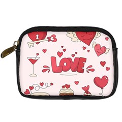 Hand Drawn Valentines Day Element Collection Digital Camera Leather Case by Bedest