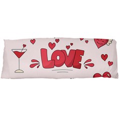 Hand Drawn Valentines Day Element Collection Body Pillow Case Dakimakura (two Sides) by Bedest