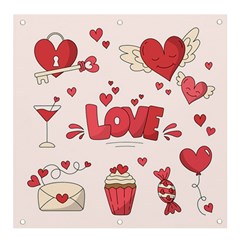 Hand Drawn Valentines Day Element Collection Banner And Sign 4  X 4  by Bedest