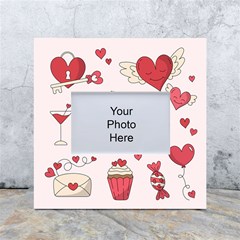 Hand Drawn Valentines Day Element Collection White Box Photo Frame 4  X 6  by Bedest