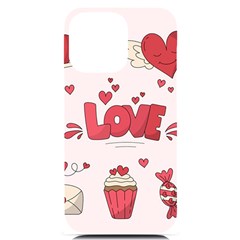 Hand Drawn Valentines Day Element Collection Iphone 14 Pro Max Black Uv Print Case by Bedest