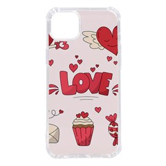 Hand Drawn Valentines Day Element Collection Iphone 14 Plus Tpu Uv Print Case by Bedest