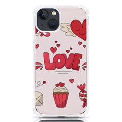 Hand Drawn Valentines Day Element Collection Iphone 13 Tpu Uv Print Case by Bedest