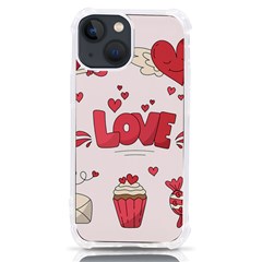 Hand Drawn Valentines Day Element Collection Iphone 13 Mini Tpu Uv Print Case by Bedest