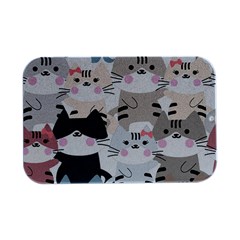 Cute Cat Couple Seamless Pattern Cartoon Open Lid Metal Box (silver)   by Bedest