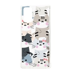 Cute Cat Couple Seamless Pattern Cartoon Samsung Galaxy Note 20 Tpu Uv Case by Bedest