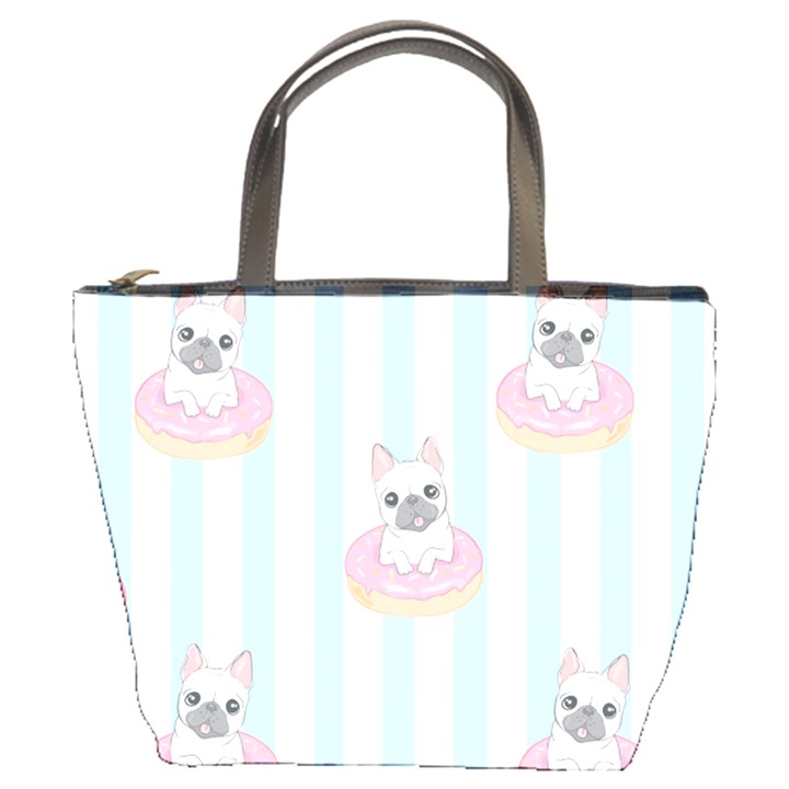 French Bulldog Dog Seamless Pattern Bucket Bag