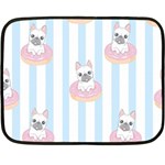 French Bulldog Dog Seamless Pattern Two Sides Fleece Blanket (Mini) 35 x27  Blanket Front