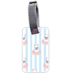 French Bulldog Dog Seamless Pattern Luggage Tag (two Sides) by Bedest