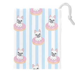 French Bulldog Dog Seamless Pattern Drawstring Pouch (4xl) by Bedest