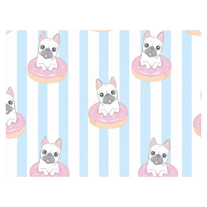 French Bulldog Dog Seamless Pattern Premium Plush Fleece Blanket (Extra Small)