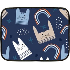 Colorful Cute Cats Seamless Pattern Fleece Blanket (mini) by Bedest