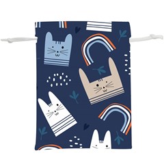 Colorful Cute Cats Seamless Pattern Lightweight Drawstring Pouch (xl) by Bedest