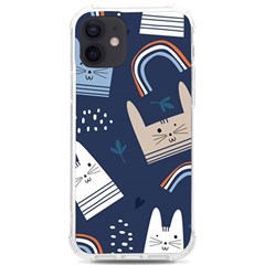 Colorful Cute Cats Seamless Pattern Iphone 12/12 Pro Tpu Uv Print Case by Bedest