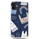 Colorful Cute Cats Seamless Pattern iPhone 12/12 Pro TPU UV Print Case Front