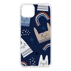 Colorful Cute Cats Seamless Pattern Iphone 14 Plus Tpu Uv Print Case by Bedest