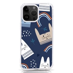 Colorful Cute Cats Seamless Pattern Iphone 14 Pro Max Tpu Uv Print Case by Bedest