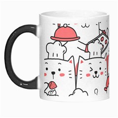 Cute Cat Chef Cooking Seamless Pattern Cartoon Morph Mug by Bedest