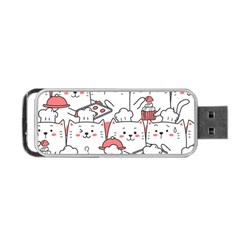 Cute Cat Chef Cooking Seamless Pattern Cartoon Portable Usb Flash (one Side) by Bedest