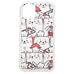 Cute Cat Chef Cooking Seamless Pattern Cartoon Iphone 12 Mini Tpu Uv Print Case	