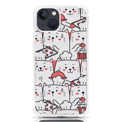 Cute Cat Chef Cooking Seamless Pattern Cartoon Iphone 13 Tpu Uv Print Case by Bedest