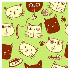 Cute Hand Drawn Cat Seamless Pattern Lightweight Scarf  by Bedest