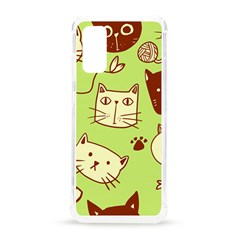 Cute Hand Drawn Cat Seamless Pattern Samsung Galaxy S20 6 2 Inch Tpu Uv Case