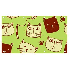 Cute Hand Drawn Cat Seamless Pattern Banner And Sign 7  X 4  by Bedest