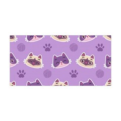 Cute Colorful Cat Kitten With Paw Yarn Ball Seamless Pattern Yoga Headband by Bedest