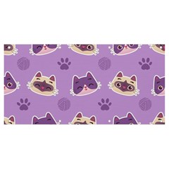 Cute Colorful Cat Kitten With Paw Yarn Ball Seamless Pattern Banner And Sign 8  X 4  by Bedest