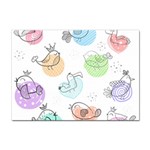 Cartoon Bird Cute Doodle Bird Sticker A4 (10 pack) Front