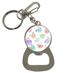 Cartoon Bird Cute Doodle Bird Bottle Opener Key Chain by Bedest