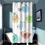 Cartoon Bird Cute Doodle Bird Shower Curtain 36  x 72  (Stall)  Curtain(36 X72 )