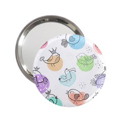 Cartoon Bird Cute Doodle Bird 2 25  Handbag Mirrors by Bedest