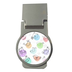 Cartoon Bird Cute Doodle Bird Money Clips (round)  by Bedest