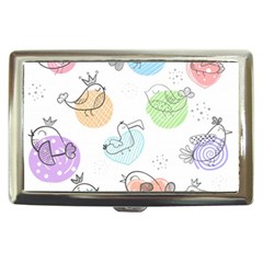 Cartoon Bird Cute Doodle Bird Cigarette Money Case by Bedest