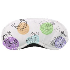 Cartoon Bird Cute Doodle Bird Sleep Mask by Bedest