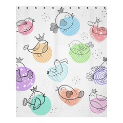 Cartoon Bird Cute Doodle Bird Shower Curtain 60  X 72  (medium) 