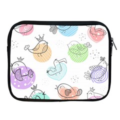 Cartoon Bird Cute Doodle Bird Apple Ipad 2/3/4 Zipper Cases by Bedest