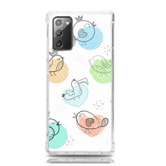 Cartoon Bird Cute Doodle Bird Samsung Galaxy Note 20 Tpu Uv Case by Bedest