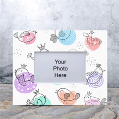 Cartoon Bird Cute Doodle Bird White Tabletop Photo Frame 4 x6  by Bedest