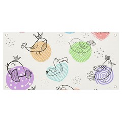 Cartoon Bird Cute Doodle Bird Banner And Sign 4  X 2 