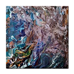 Abstract Blend V Tile Coaster by kaleidomarblingart