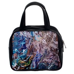 Abstract Blend V Classic Handbag (two Sides) by kaleidomarblingart