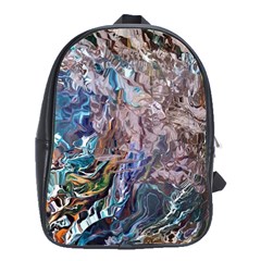 Abstract Blend V School Bag (large) by kaleidomarblingart