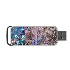 Abstract Blend V Portable Usb Flash (one Side) by kaleidomarblingart